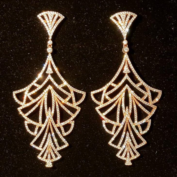 vintage wedding earrings design