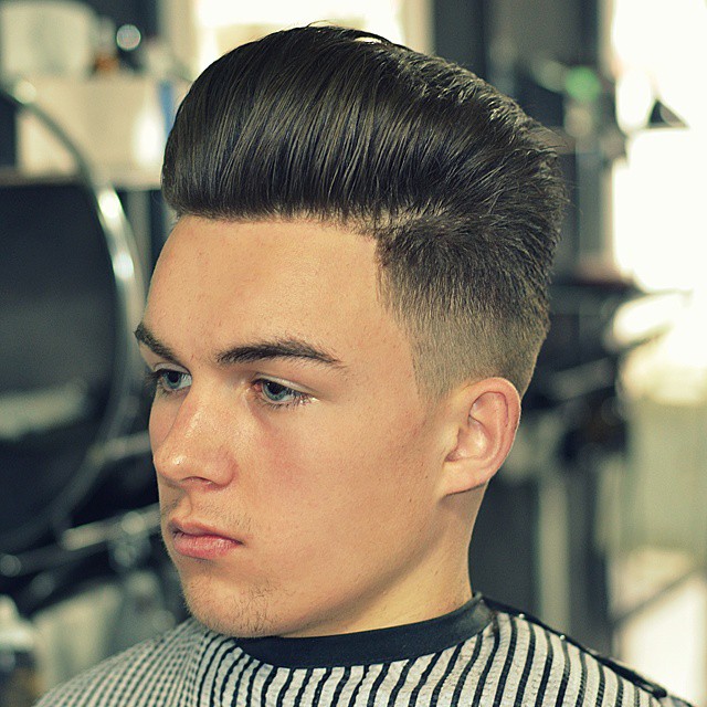 High Fade Pompadour Haircut pompadour hairstyle fade  best hairstyle 