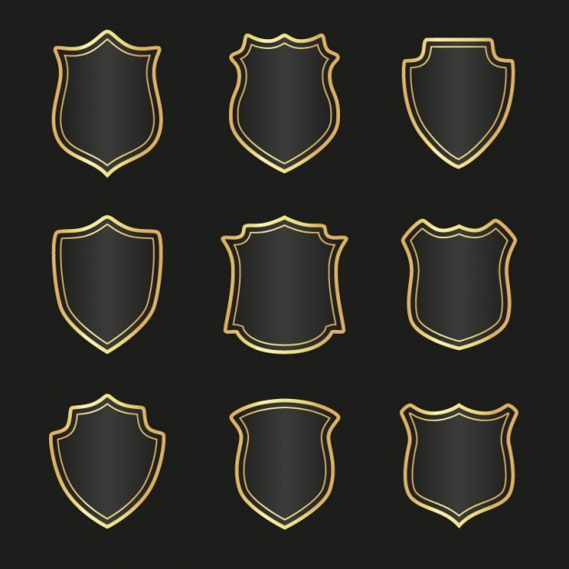 medieval shields vector