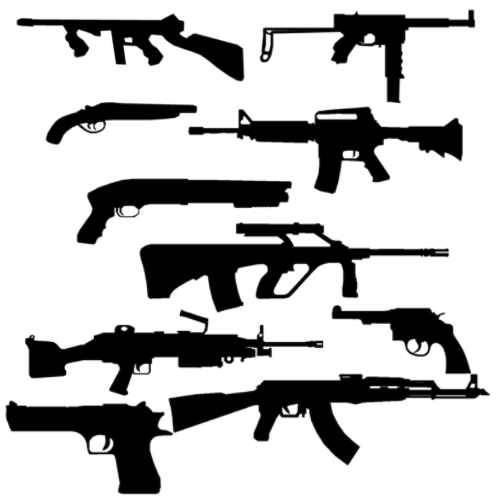 black guns vectors