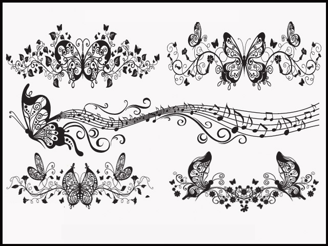 butterfly decorative brushes1