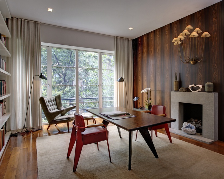 20+ Mid Century Modern Home Office Designs, Decorating Ideas | Design