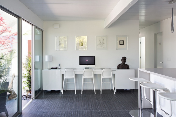 white home office picture