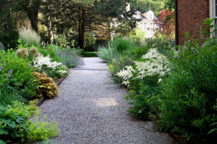 crushed stones path for garden