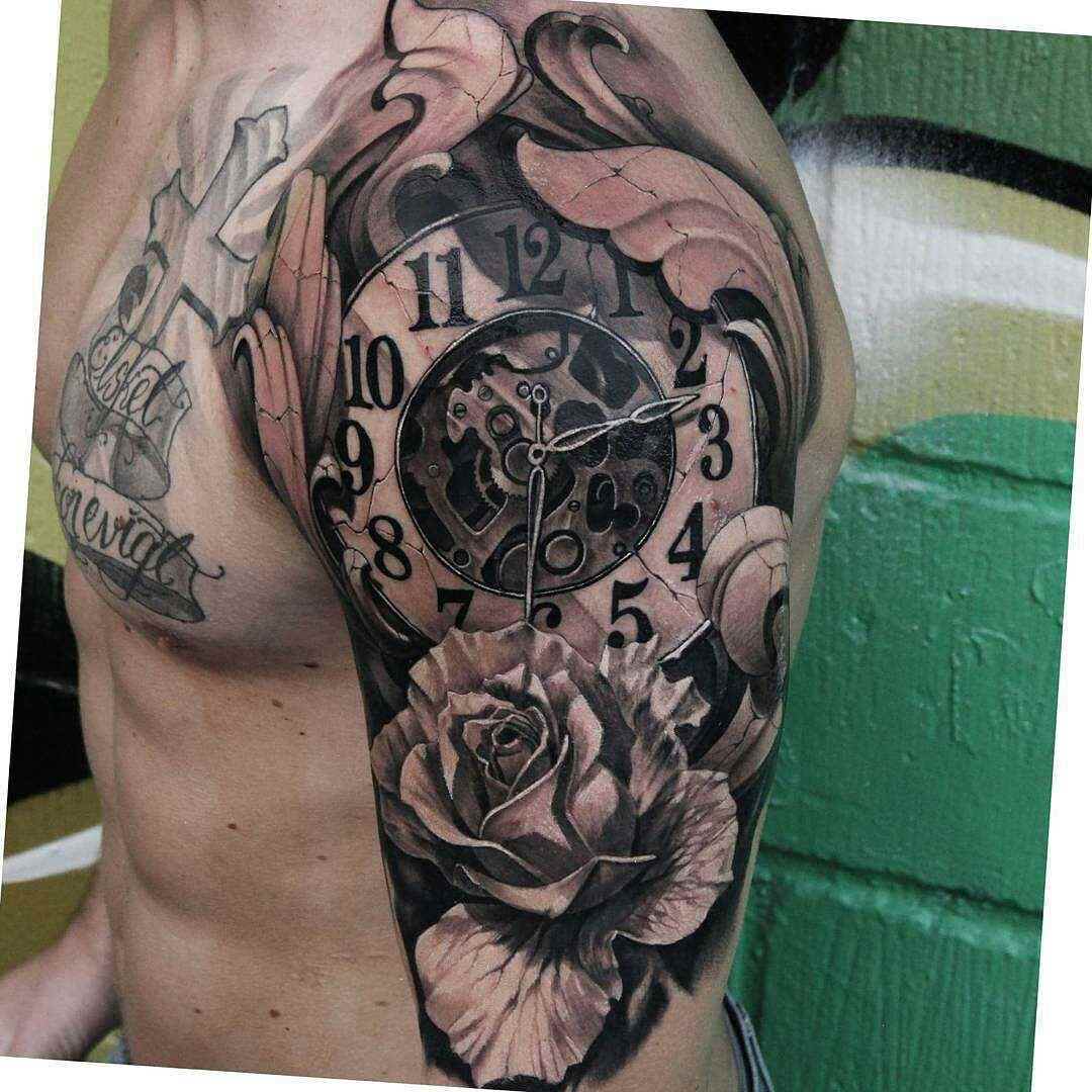 clock arm tattoo