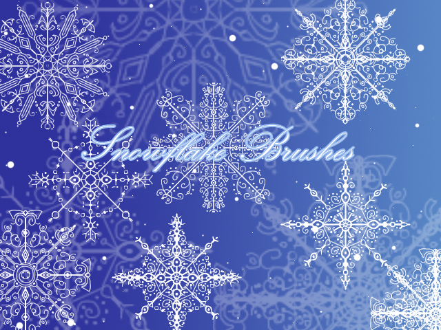 elegant snowflake brushes