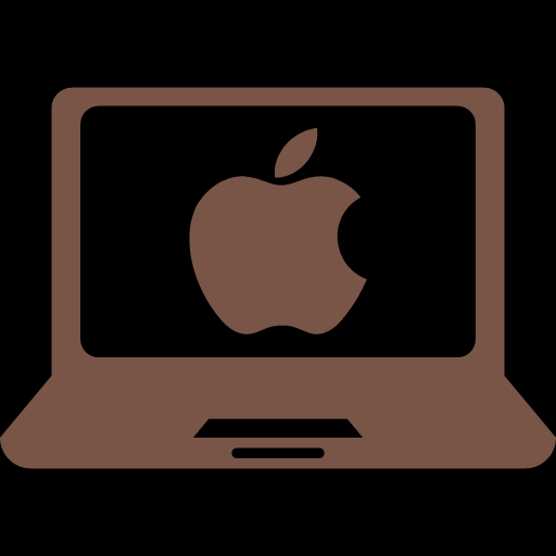 black apple laptop icon