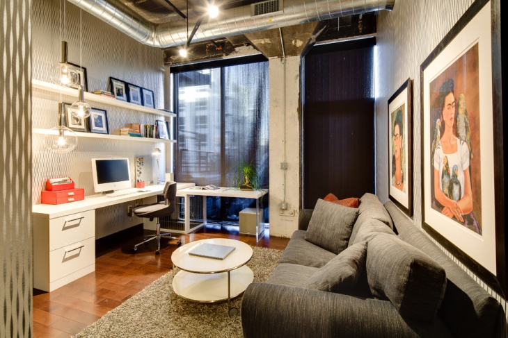 minimalist industrial home office