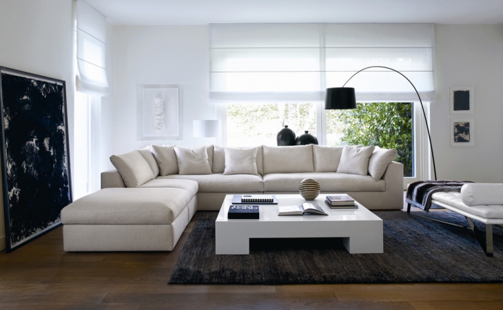 modern l shape leather sofa set