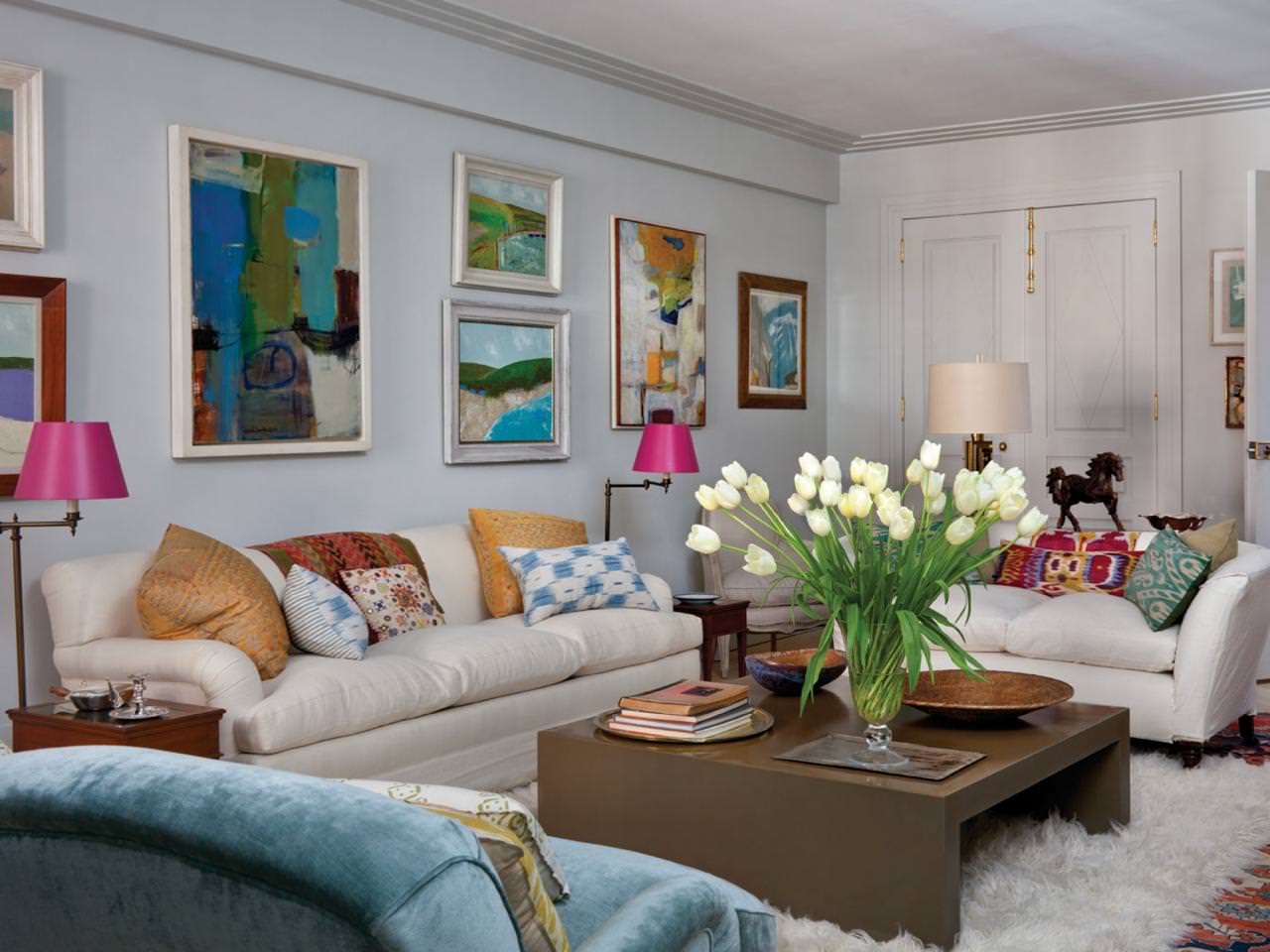 colorful accents for living room