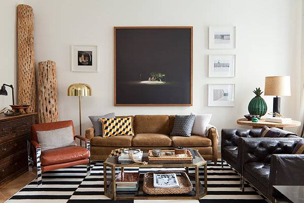 farmhouses eclectic living room design