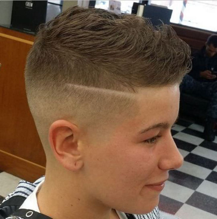 taper fade haircut with part