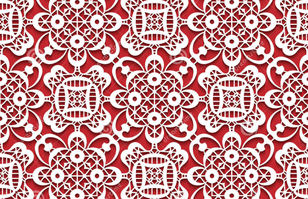 red seamless lace pattern
