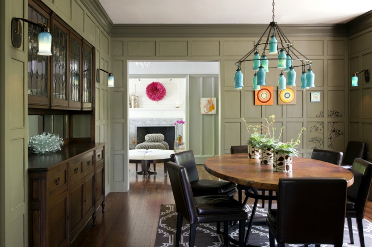 eclectic style dining room design