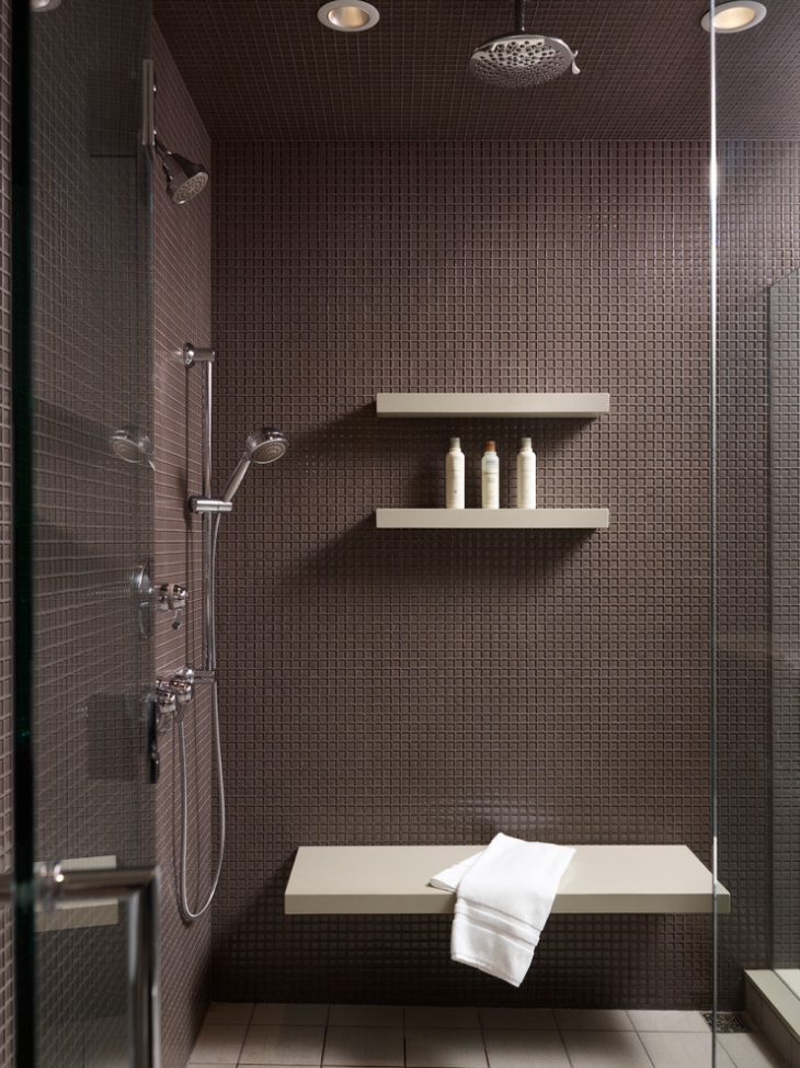 stone shower shelves for bathroom