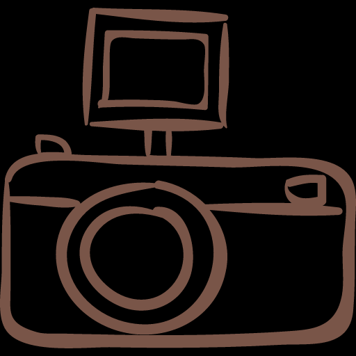 hand drawn camera icon