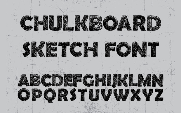 chulkboard sketch font