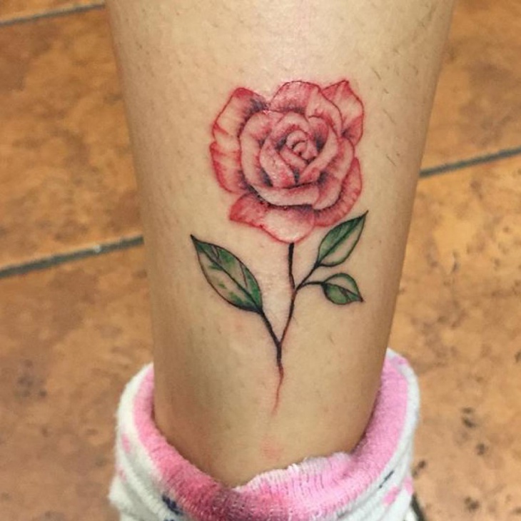 realistic rose tattoo design