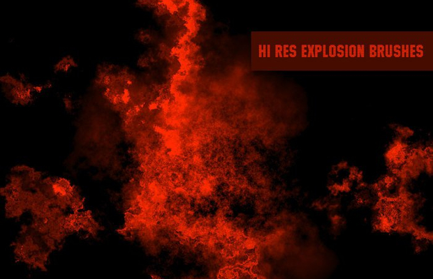 high resolution explosion brushes