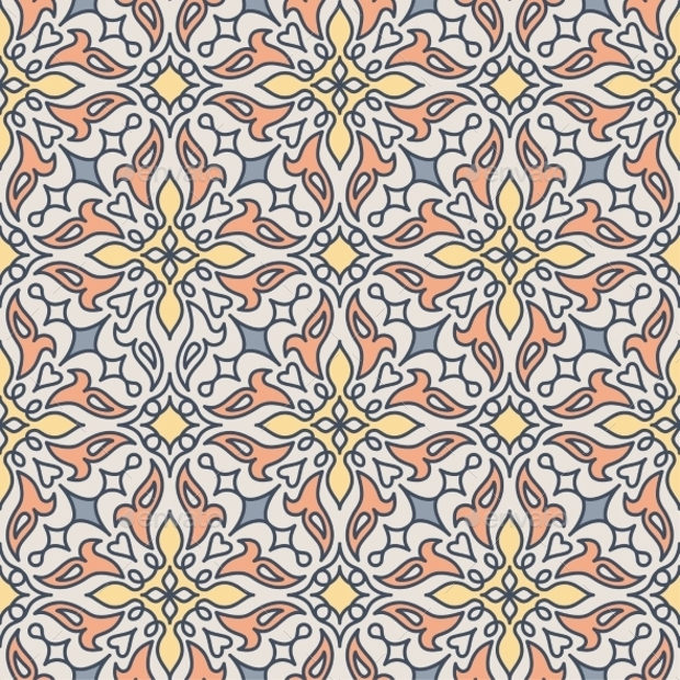 colorful seamless arabic patterns