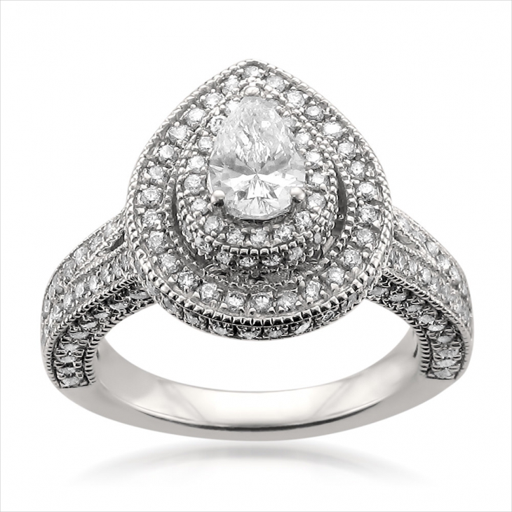 classic pear diamond ring