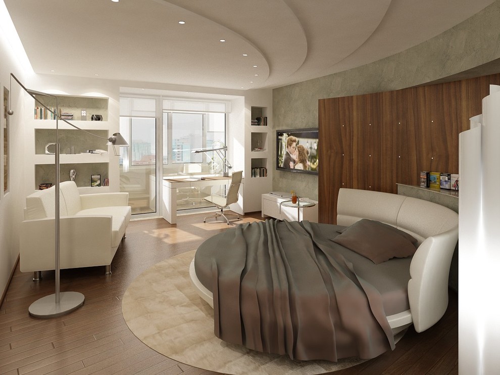 round shaped bedroom design