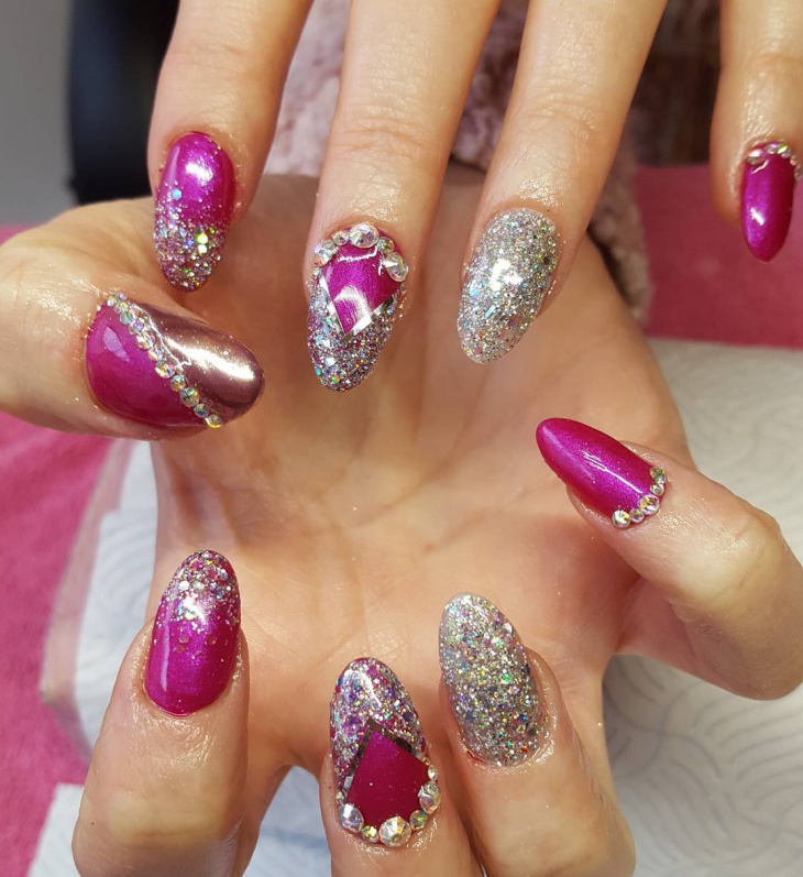 awesome bling nails design
