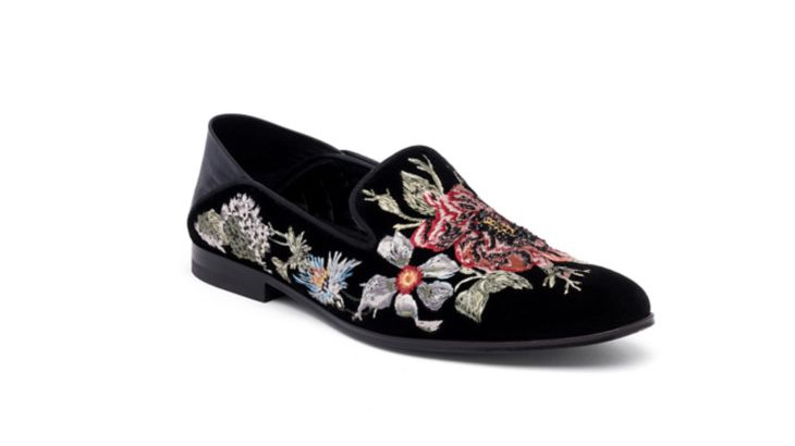 floral embroidered mcqueen shoe design