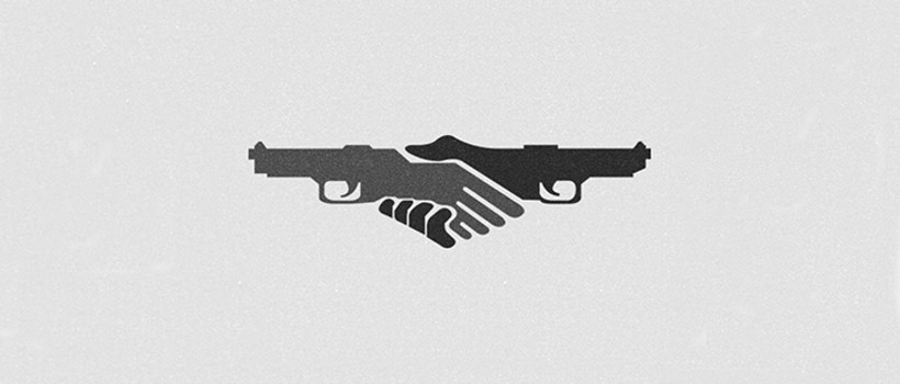hands guns logo
