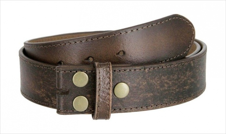 distressed leather belt design