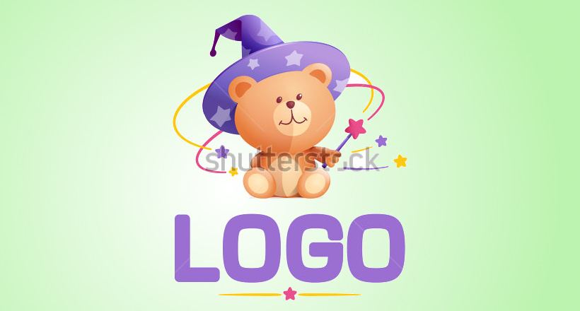 teddy bear character for logo