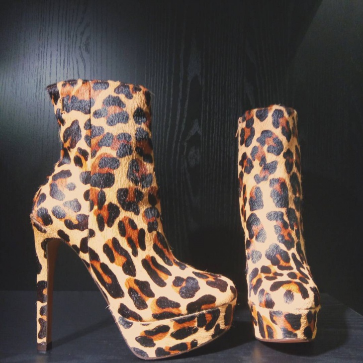 trendy animal print boots design