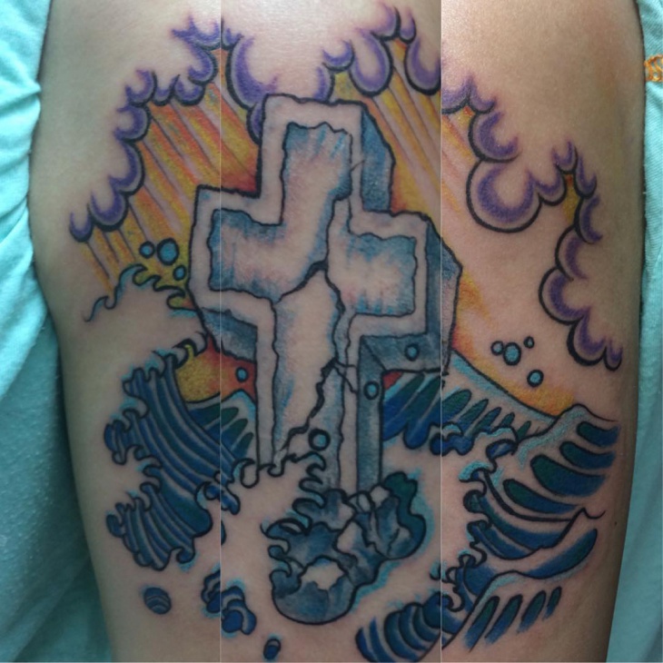 traditional cross tattoo