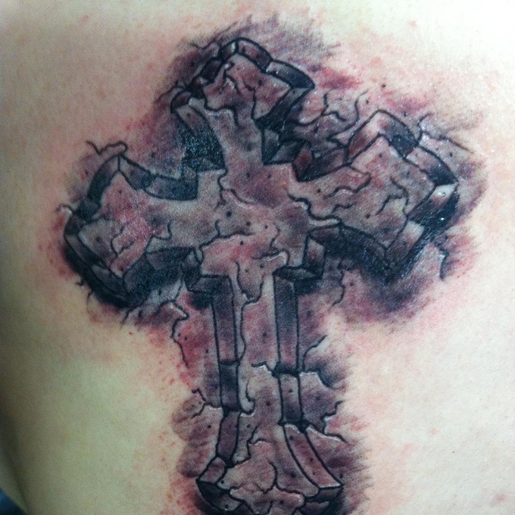 old cross tattoo