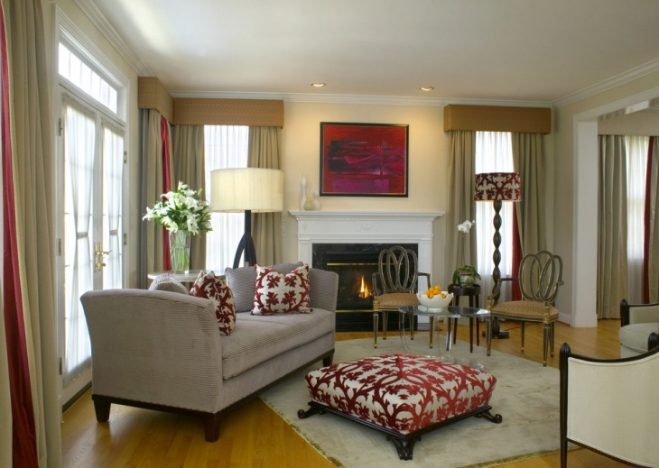 floral living room furniture idea