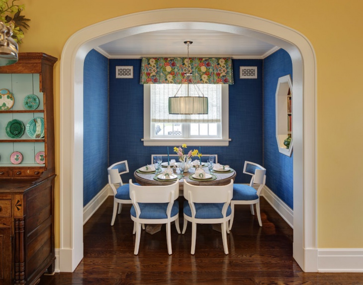 white and blue color dining chairs