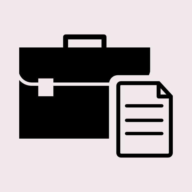 suitcase and document icon