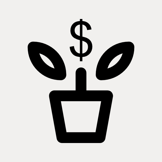 money on plant icon