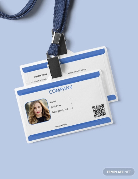 free company blank id card template