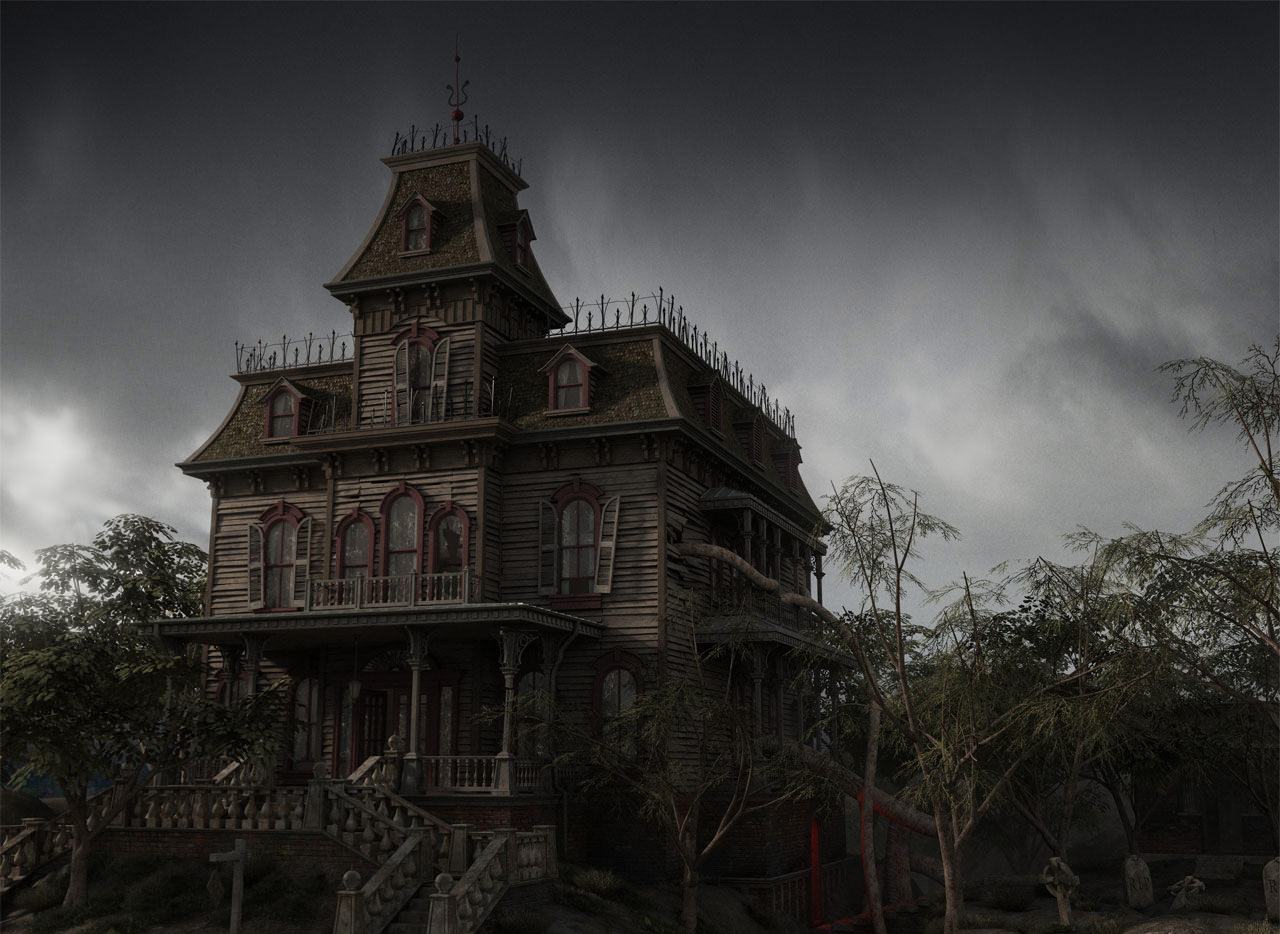 dark haunted mansion background1