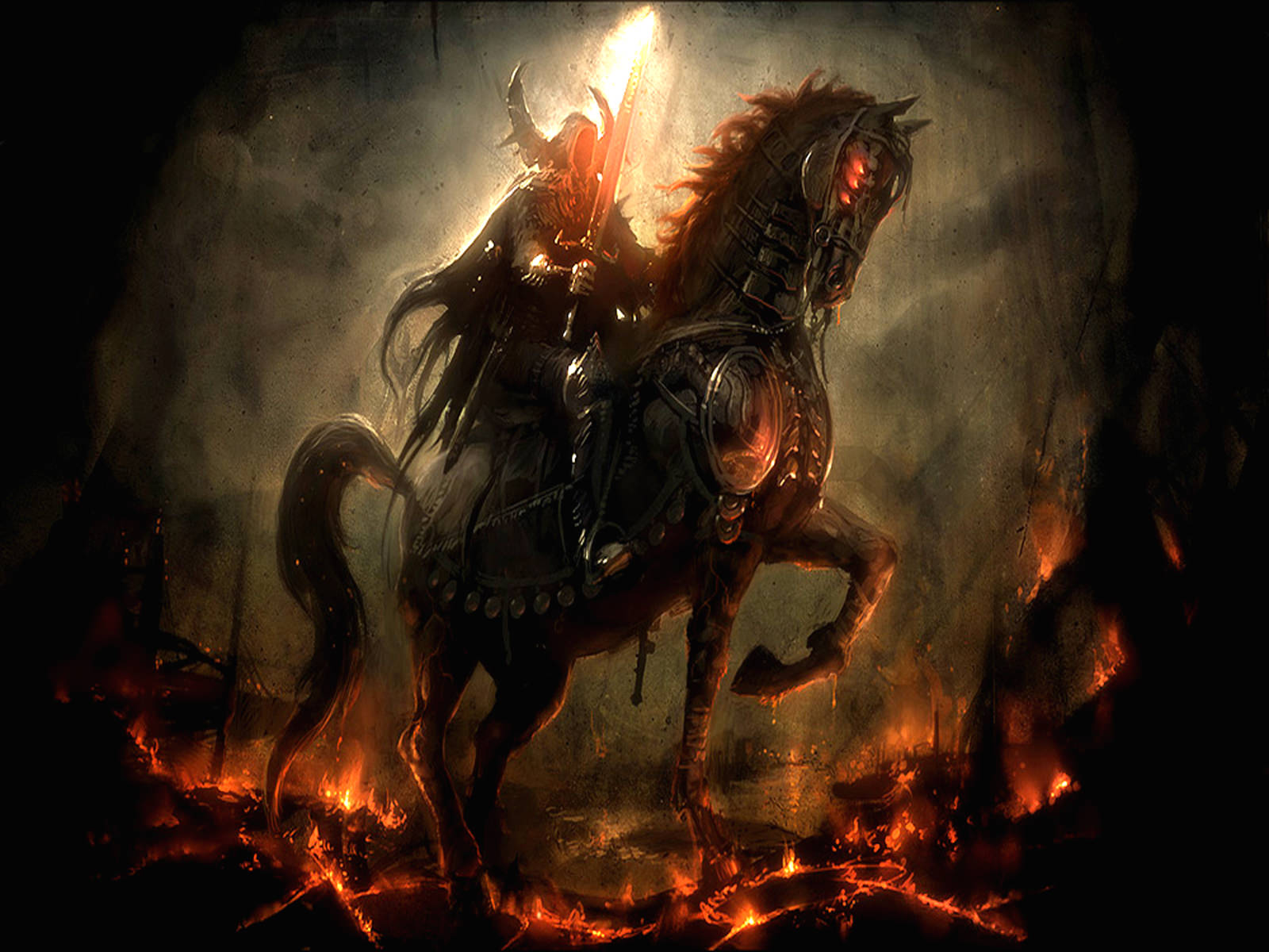 dark warrior background