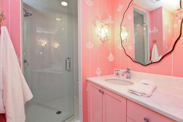 light pink bathroom design