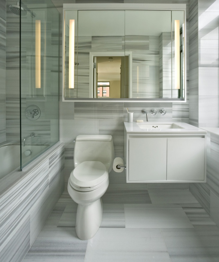minimalist bathroom marble tiles design