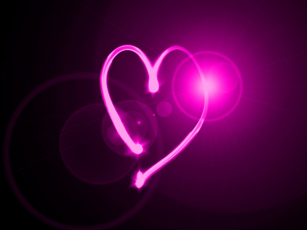 heart shaped neon background