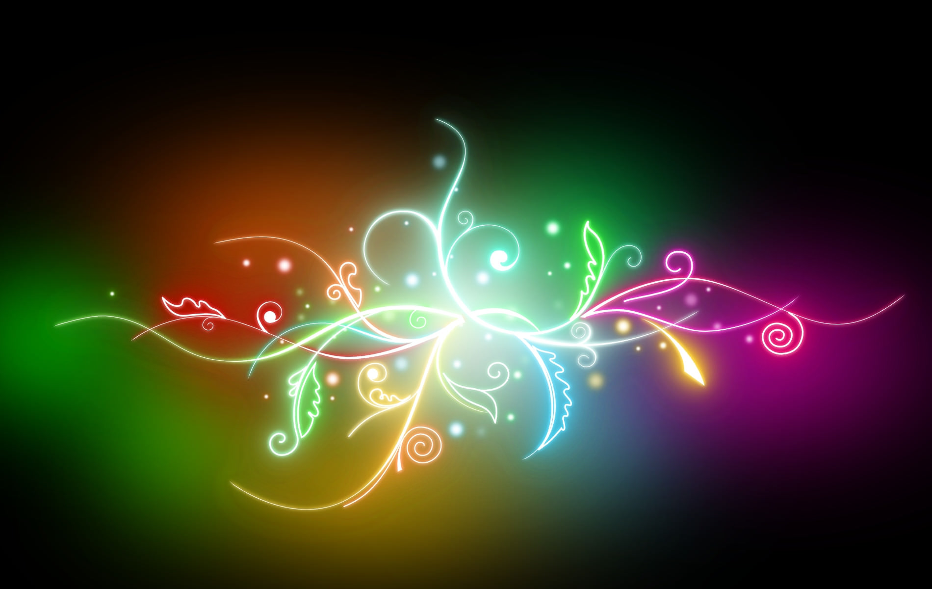 floral neon background