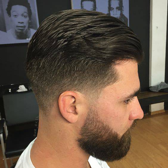 Black low Shadow fade haircut