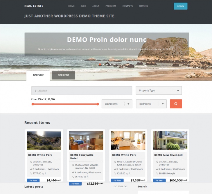 real estate directory theme