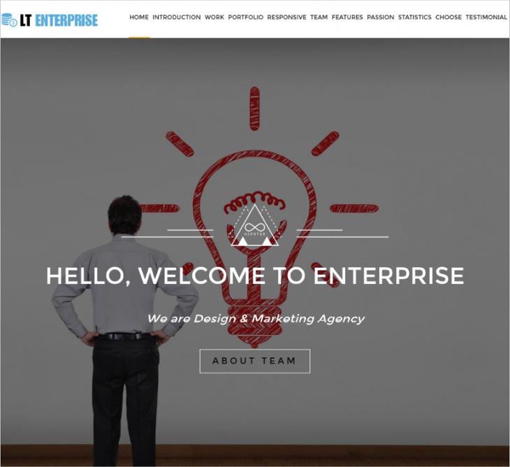 enterprise onepage wordpress theme