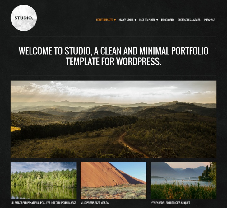 clean minimal portfolio template