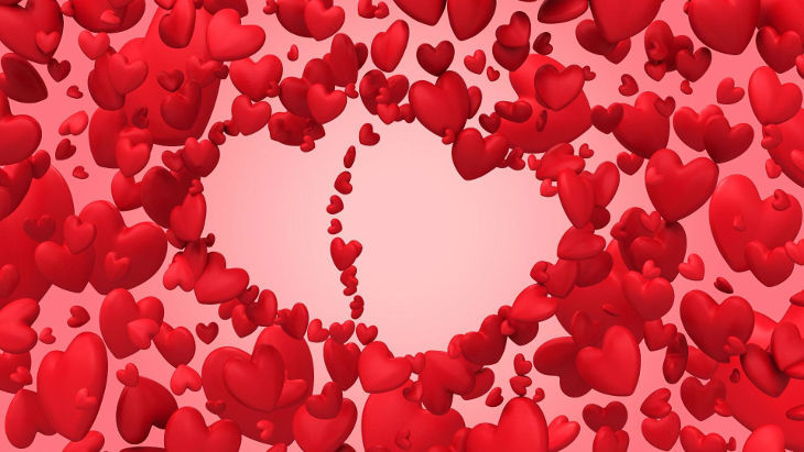 beautiful red heart background